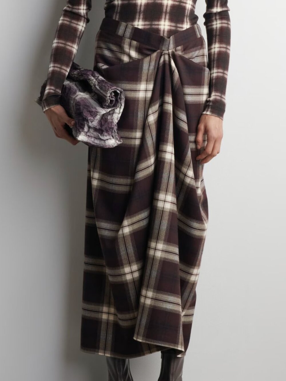 COS Wool Plaid Skirt | Size 4
